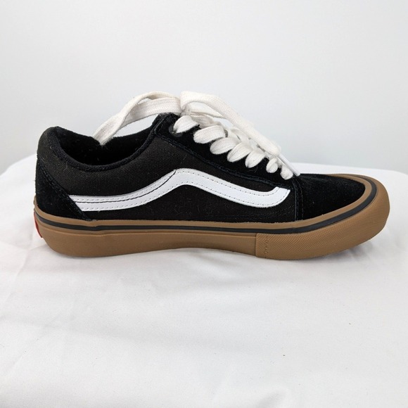 Vans Old Skool Pro Size 5.5 Black Suede Gum‎ Sole Skate Streetwear - Picture 10 of 10